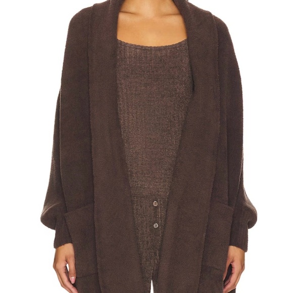 NWT Barefoot Dreams Chocolate Brown Women's Blanket Wrap
